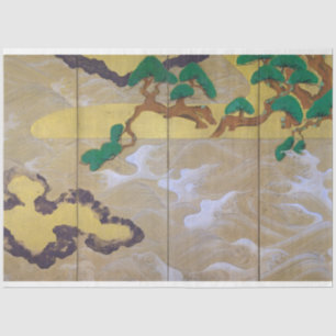 Waves at Matsushima (rechts), Tawaraya Sotatsu Tissuepapier