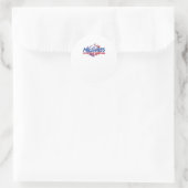 Waves basketbal maken ronde sticker (Tas)