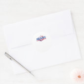Waves basketbal maken ronde sticker (Envelop)