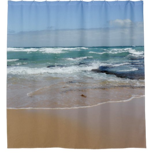 Waves Beach Douchegordijn (Voorkant)
