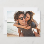 Waves Beach Weduwfoto Save the Date Aankondiging (Achterkant)