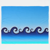 Waves Blanket Fleece Deken (Voorkant (Horizontaal))