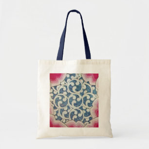 WAVES, blauw geel Tote Bag