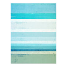 "Waves" Blue en Beige Abstracte kunst