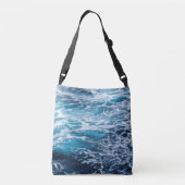 Waves Blue Ocean Summer Beach Crossbody Tas (Achterkant)