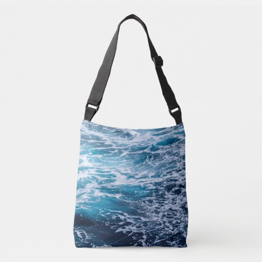 Waves Blue Ocean Summer Beach Crossbody Tas (Voorkant)