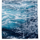 Waves Blue Ocean Summer Beach Douchegordijn (Voorkant)
