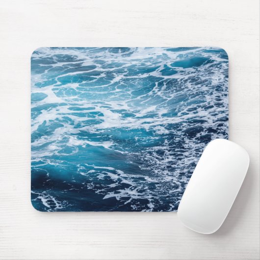 Waves Blue Ocean Summer Beach Muismat (Met muis)