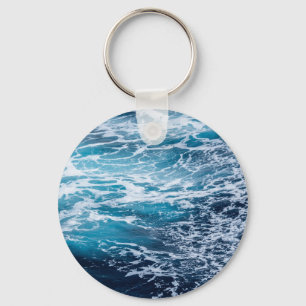 Waves Blue Ocean Summer Beach Sleutelhanger