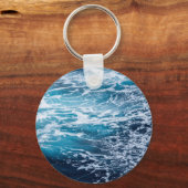 Waves Blue Ocean Summer Beach Sleutelhanger (Voorkant)