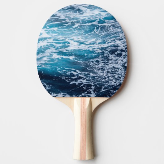Waves Blue Ocean Summer Beach Tafeltennisbatje (Voorkant)