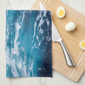 Waves Blue Ocean Summer Beach Theedoek (Quarter Fold)