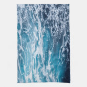Waves Blue Ocean Summer Beach Theedoek (Verticaal)