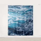 Waves Blue Ocean Summer Beach Wandkleed (Voorkant)