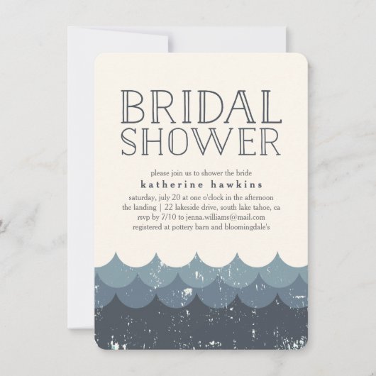  Waves Bridal Shower Kaart (Voorkant)