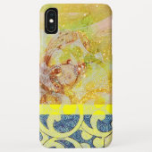 WAVES / Bright Gele Blauwe Zwemelen in gouden Spar Case-Mate iPhone Case (Achterkant)