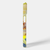 WAVES / Bright Gele Blauwe Zwemelen in gouden Spar Case-Mate iPhone Case (Achterkant / Rechts)