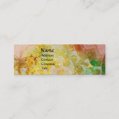 WAVES / Bright Gele Blauwe Zwemelen in gouden Spar Mini Visitekaartje (Voorkant)