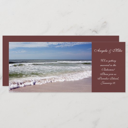 Waves Crash op Sandy Beach Kaart (Voorkant / Achterkant)