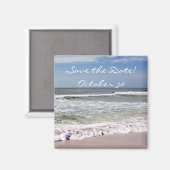 Waves Crash op Sandy Beach Magneet (Voorkant / Achterkant)