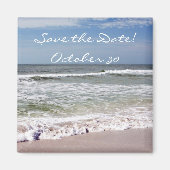 Waves Crash op Sandy Beach Magneet (Voorkant)