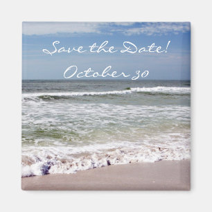 Waves Crash op Sandy Beach Magneet