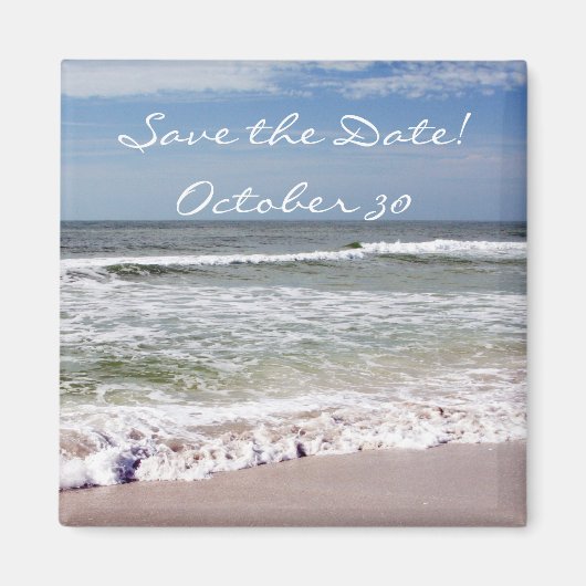 Waves Crash op Sandy Beach Magneet (Voorkant)