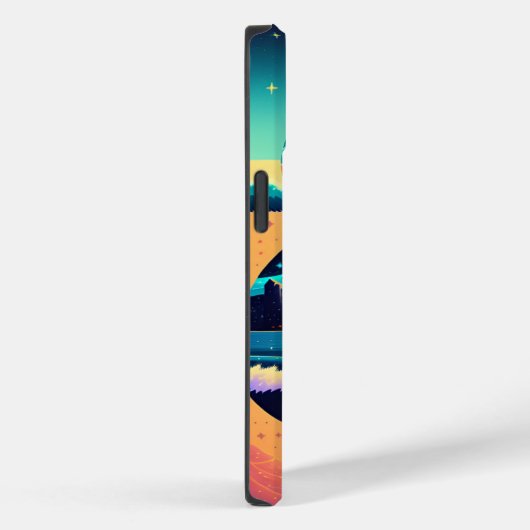 Waves crashen stadslichten sterren nachtelijke bos Case-Mate iPhone case (Achterkant / Rechts)