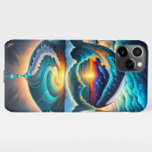 Waves crashen stadslichten sterren nachtelijke bos iPhone hoesje (Achterkant horizontaal)