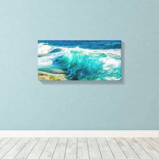 Waves Crashing Canvas Art (Insitu (Houten vloer))