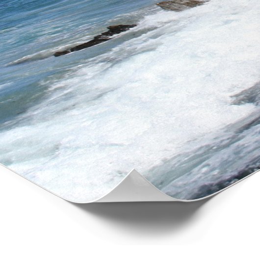 Waves Crashing, Monterey Bay Foto (2 van 2) Poster (Hoek)