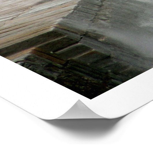 Waves Crashing on Pier Poster (Hoek)