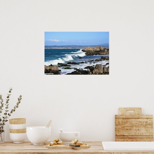Waves Crashing, Pacific Coast Photo (1 van 2) Poster (Keuken)