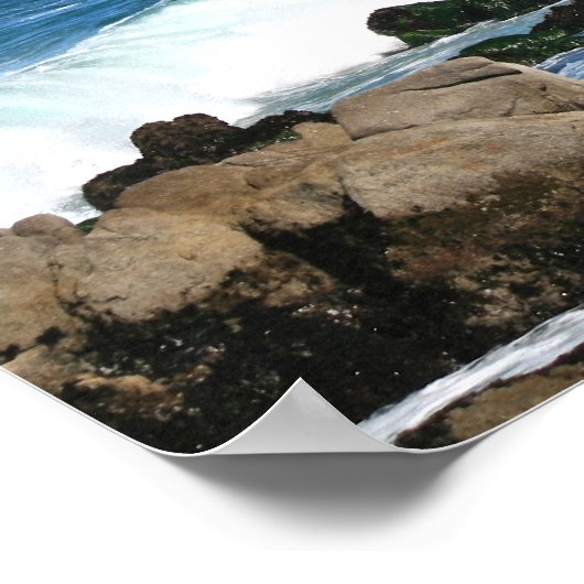 Waves Crashing, Pacific Coast Photo (1 van 2) Poster (Hoek)