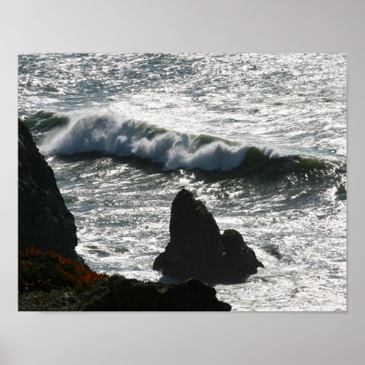 Waves Crashing, San Fransisco Bay Poster (Voorkant)