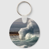 Waves Crashing Seals La Jolla Sleutelhanger (Voorkant)