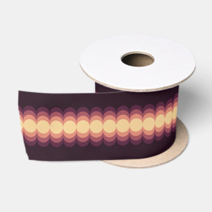 Waves design in beige, roze en paarse kleuren satijnen lint