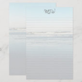 Waves die in gebondenkt papier voor monogrammen dr (Voorkant / Achterkant)