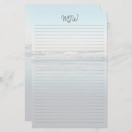 Waves die in gebondenkt papier voor monogrammen dr (Voorkant / Achterkant)