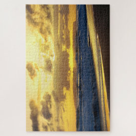 Waves die op Kauai Beach kruipen op Sunset, Hawaii Legpuzzel