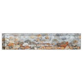 WAVES DIE OVER BEACH PEBBLES Desk Name plate AFWAS Naambordje (Voorkant)