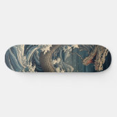 Waves Draak Japanse Kunst Persoonlijk Skateboard (Horizontaal)