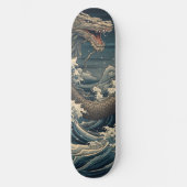 Waves Dragon Japanse kunst Persoonlijk Skateboard (Voorkant)