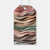 Waves Earth-Tone Ribbelingen Cadeautags Cadeaulabel (Achterkant)