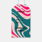 Waves eenvoudige minimalistische zakelijke prijs s cadeaulabel (Achterkant)