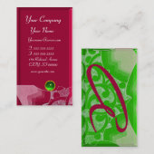 WAVES EMERALD MONOGRAM, paars wit groen rood Visitekaartje (Voorkant / Achterkant)
