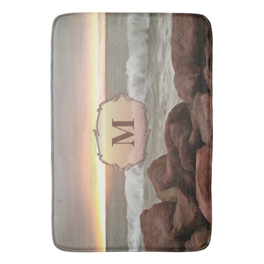 Waves en Boulders 0893 Badmat (Voorkant Verticaal)