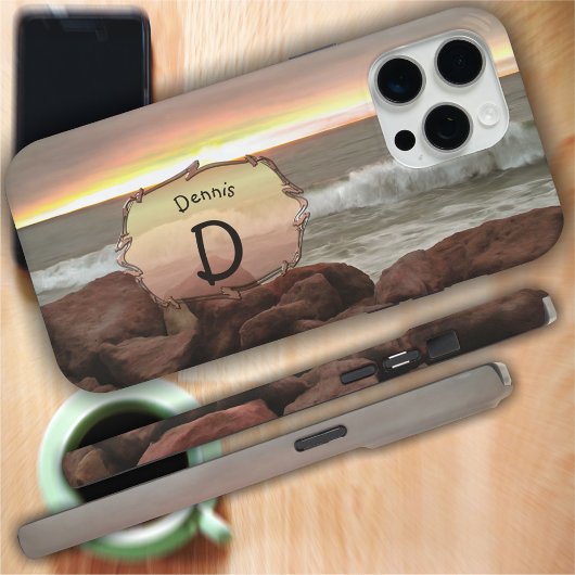 Waves en Boulders 0893 Case-Mate iPhone Case