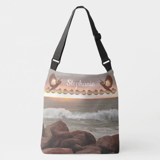 Waves en Boulders 0893 Crossbody Tas (Voorkant)