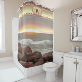 Waves en Boulders 0893 Douchegordijn (In situ)